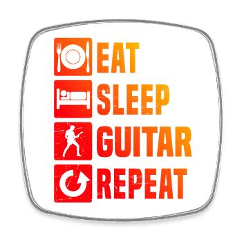 Guitar Game Gift Idea for a Guitar Player - Square fridge magnet - white - Front