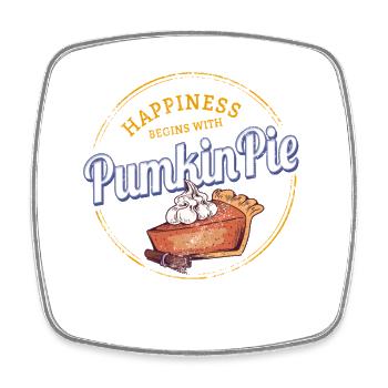 Gâteau Pumkin Cake Dessert Vintage Design - Magnet carré - blanc - Devant