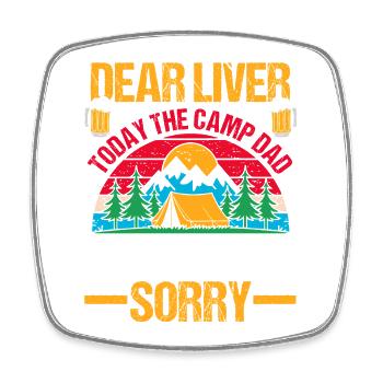 Camping Bonfire Camp Life Forest Camper - Viereckiger Kühlschrankmagnet - Weiß - Vorne