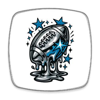 Dripping Football Stars - Square fridge magnet - white - Front