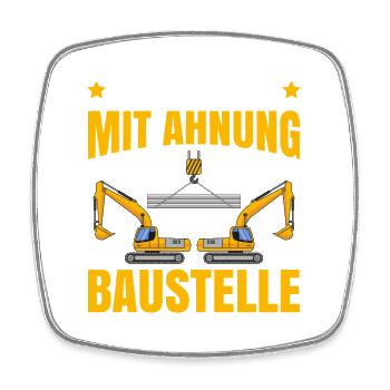 Baustelle Handwerker Bauarbeiter Bauleiter Humor - Viereckiger Kühlschrankmagnet - Weiß - Vorne