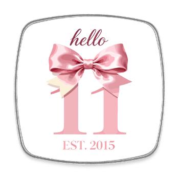 11 Birthday EST 2015 - Square fridge magnet - white - Front