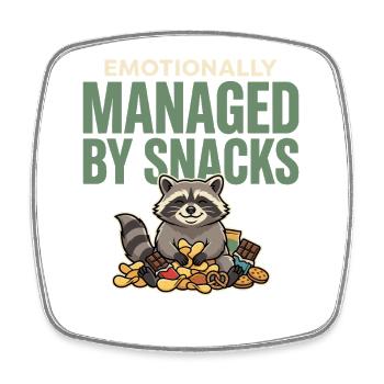 Raccoon Funny - Square fridge magnet - white - Front