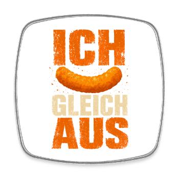 Ich flip Gleich Aus  - Viereckiger Kühlschrankmagnet - Weiß - Vorne