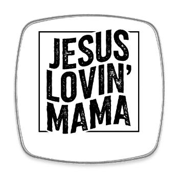 Mère aimante Jésus Maman amoureuse Jésus Fête des Mères - Magnet carré - blanc - Devant