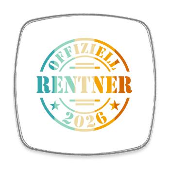 Rente Rentner - Viereckiger Kühlschrankmagnet - Weiß - Vorne