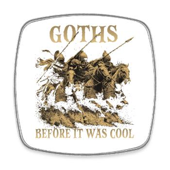 Ancient Equestrian Peoples, Romans, Germanic Tribes, History - Square fridge magnet - white - Front