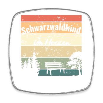 Schwarzwaldkind im Herzen - Viereckiger Kühlschrankmagnet - Weiß - Vorne