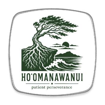 Hoomanawanui Patience - Square fridge magnet - white - Front