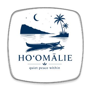 Hoomalie Quiet Peace - Square fridge magnet - white - Front