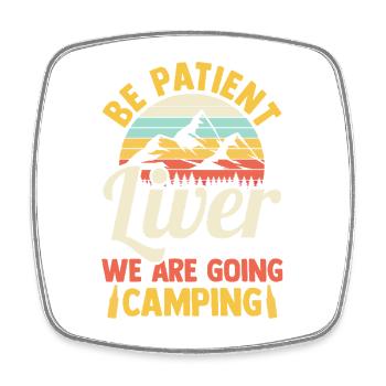 Camping Bonfire Camp Life Forest Camper - Viereckiger Kühlschrankmagnet - Weiß - Vorne