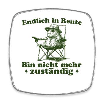Rente Nicht mehr zuständig Capybara Ruhestand - Viereckiger Kühlschrankmagnet - Weiß - Vorne