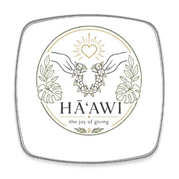 Haawi Joy Of Giving - Square fridge magnet - white - Front