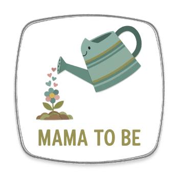 Geschlechterenthüllung: Mama wird Babyparty-Mama Papa - Viereckiger Kühlschrankmagnet - Weiß - Vorne