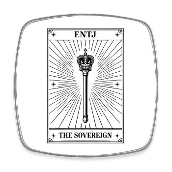 ENTJ | Personnalité des cartes de tarot - Magnet carré - blanc - Devant