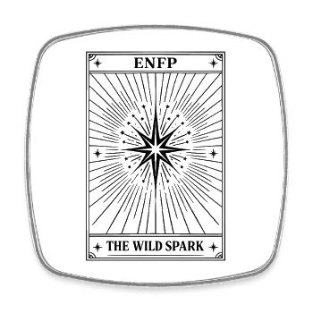 ENFP | Tarotkarte Persönlichkeit - Viereckiger Kühlschrankmagnet - Weiß - Vorne