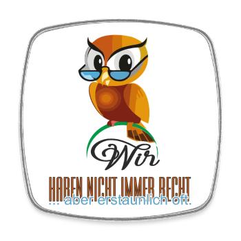 Wir haben Recht - Viereckiger Kühlschrankmagnet - Weiß - Vorne