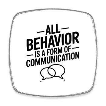 Tout comportement est une forme de communication - Magnet carré - blanc - Devant
