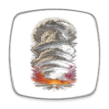 Storm Chaser Meteorologist - Square fridge magnet - white - Front
