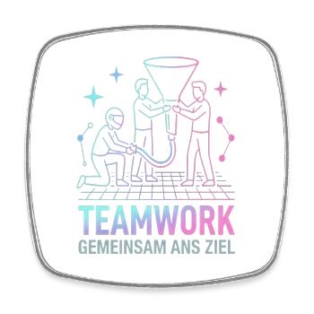 Trichter Saufen Festival Party Crew Team - Viereckiger Kühlschrankmagnet - Weiß - Vorne