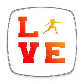Idée cadeau pour le joueur de frisbee avec Frisbee - Magnet carré - blanc - Devant