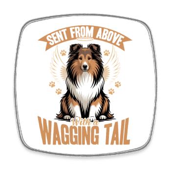 Shetland Sheepdog Sheltie Dog Breed - Viereckiger Kühlschrankmagnet - Weiß - Vorne