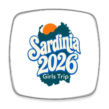 Cadeaux de voyage pour filles drôles, Voyage Filles en Sardaigne 2026 - Magnet carré - blanc - Devant