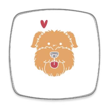Wheaten Terrier - Viereckiger Kühlschrankmagnet - Weiß - Vorne