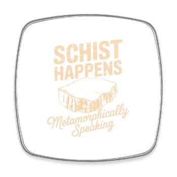 Schiefer geschieht metaphorisch gesprochen - Viereckiger Kühlschrankmagnet - Weiß - Vorne