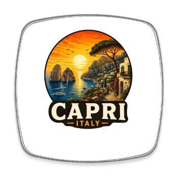 Vacances à Capri en Italie Méditerranée Mers du Sud - Magnet carré - blanc - Devant