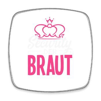 Security Der Braut Jga Krone Brautparty Outfit - Viereckiger Kühlschrankmagnet - Weiß - Vorne