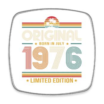 Cadeau du 50e anniversaire Millésime de juillet 1976 - Magnet carré - blanc - Devant