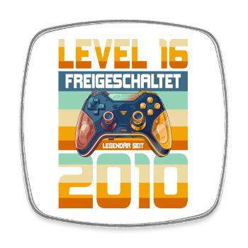 16. Geburtstag Junge Mädchen 2010 Gaming Level 16 - Viereckiger Kühlschrankmagnet - Weiß - Vorne