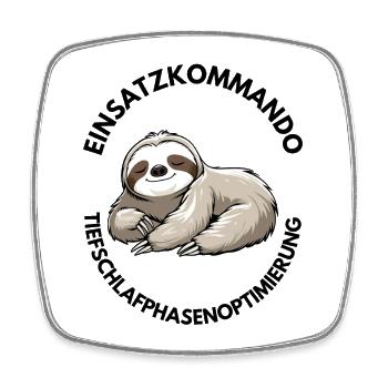 Einsatzkommando Tiefschlafphasenoptimierung Shirt  - Viereckiger Kühlschrankmagnet - Weiß - Vorne