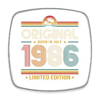 Cadeau pour les 40 ans Millésime Juillet 1986 - Magnet carré - blanc - Devant