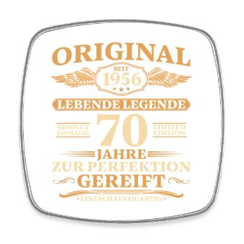 Original 1956 Siebzigster Geburtstag Geschenk - Viereckiger Kühlschrankmagnet - Weiß - Vorne