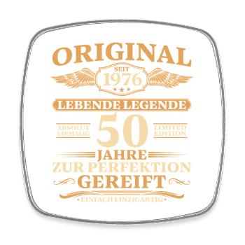 Geschenk Idee 50. Geburtstag Baujahr 1976 - Viereckiger Kühlschrankmagnet - Weiß - Vorne