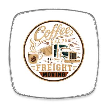 Coffee Truck Driver Occupation - Square fridge magnet - white - Front