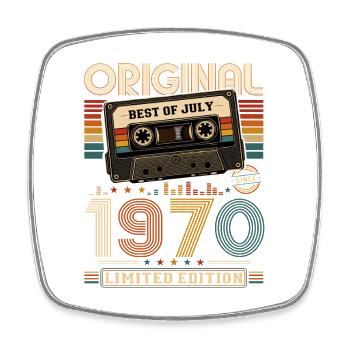 Cadeau d’anniversaire pour le 56e anniversaire Millésime juillet Années 1970 - Magnet carré - blanc - Devant