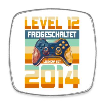 12. Geburtstag Junge Mädchen 2014 Gaming Level 12 - Viereckiger Kühlschrankmagnet - Weiß - Vorne