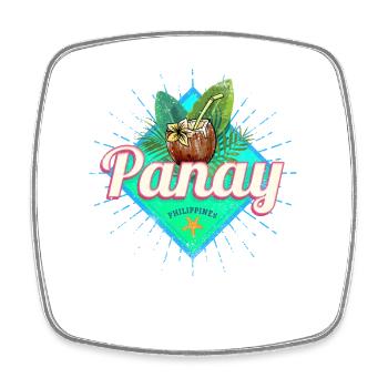 Panay Philippinen Vintage Insel Filipino Souvenir - Viereckiger Kühlschrankmagnet - Weiß - Vorne