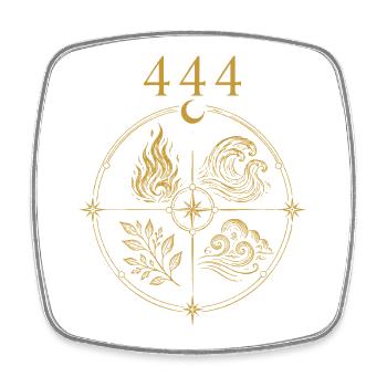 444 Elemental Protection - Square fridge magnet - white - Front