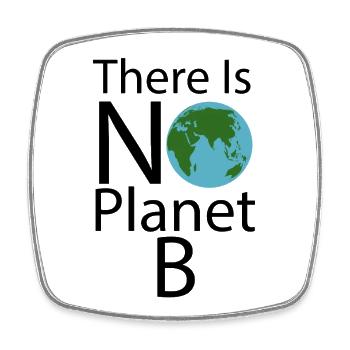 There_Is_No_Planet_B_Play_-_Environment - Magnet carré - blanc - Devant