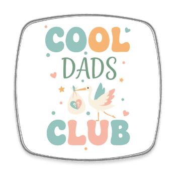 Gender Reveal Cool Dads Club Baby Shower Pregnancy - Square fridge magnet - white - Front