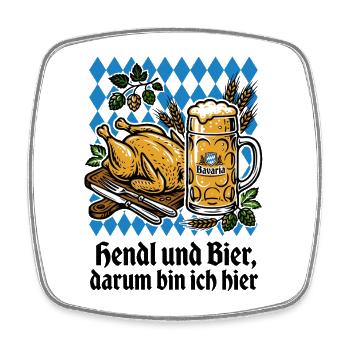 Tente de bière Bavière | Poulet et bière, c’est pour ça que je suis là - Magnet carré - blanc - Devant