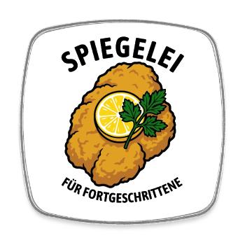 Schnitzel | Spiegelei für Fortgeschrittene - Viereckiger Kühlschrankmagnet - Weiß - Vorne