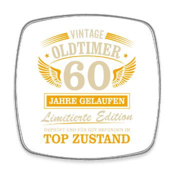 60. Geburtstag Mann Frau Limited Edition 1966 60 - Viereckiger Kühlschrankmagnet - Weiß - Vorne