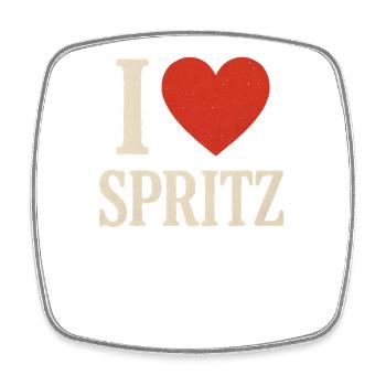 I Love Spritz Party  - Viereckiger Kühlschrankmagnet - Weiß - Vorne
