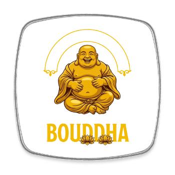 Corps d'un Dieu Bouddha Drôle Cadeau - Magnet carré - blanc - Devant