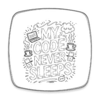 Mobile App Developer My Code Software Developer - Square fridge magnet - white - Front